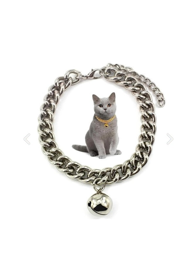 Kedi Sahiplerine Özel Ayarlanabilir Zilli Zincirli Kedi Tasması