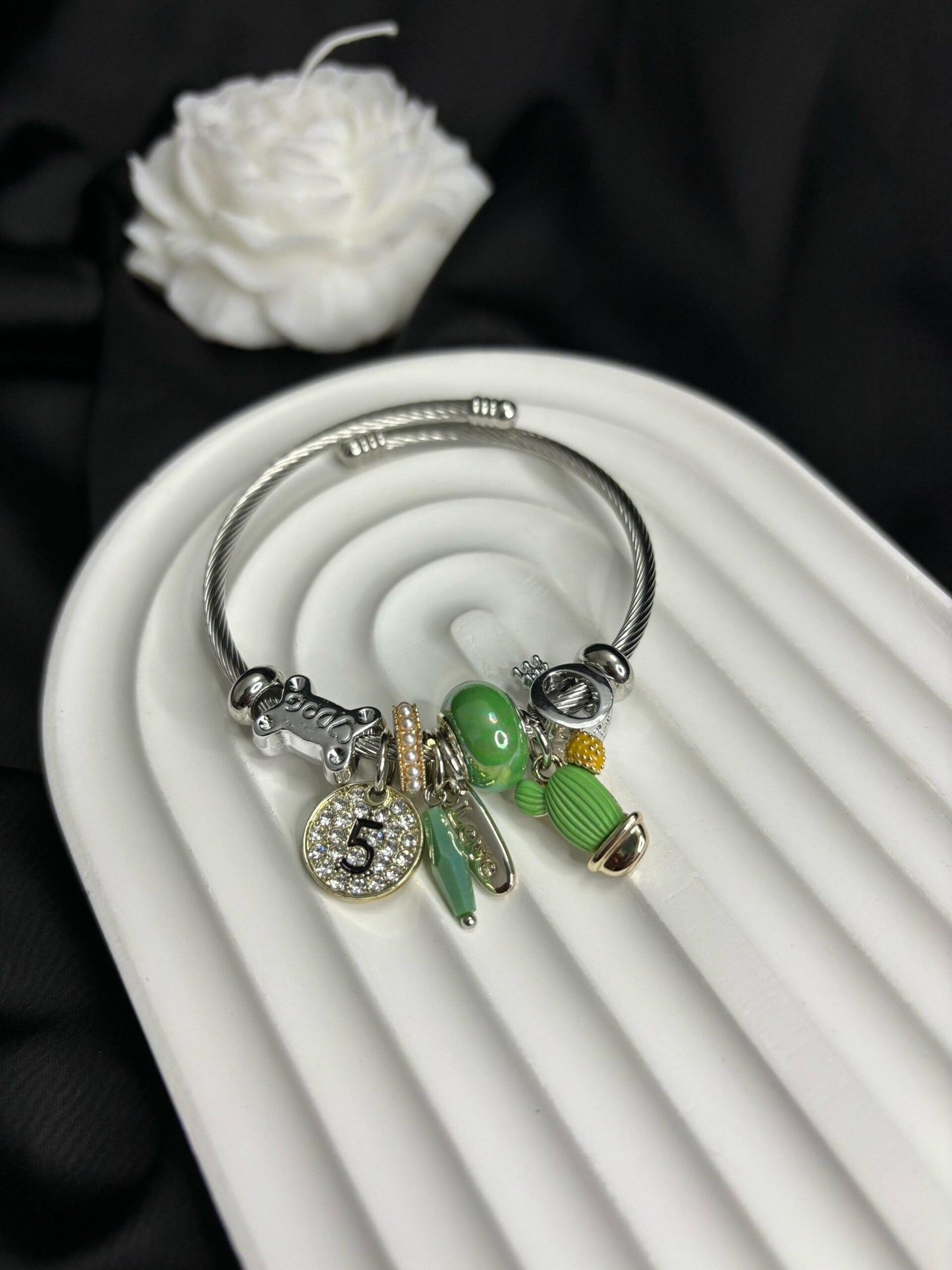 Çelik Kaktüs Charm Bileklik